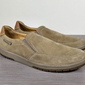 Mephisto Leo Slip-On Loafers, Tan Textured Leather, Mens Size 7.5 M